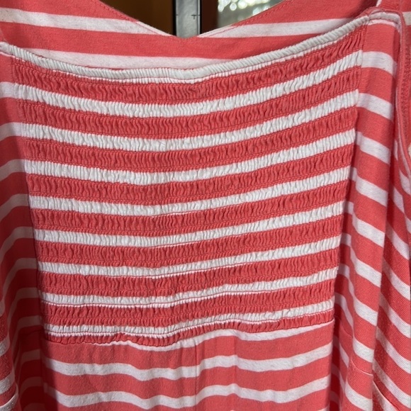 Old Navy Maternity Coral White Stripe Dress Size XL - Picture 5 of 7